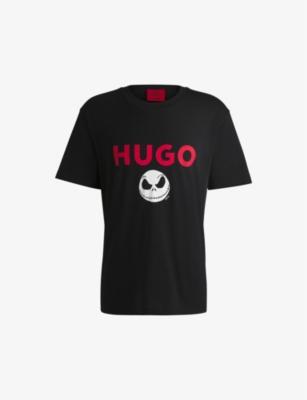 Crewneck graphic-print cotton-jersey T-shirt by HUGO BOSS