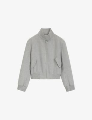 Cropped Stretch-Woven Bomber Jacket by HUGO BOSS