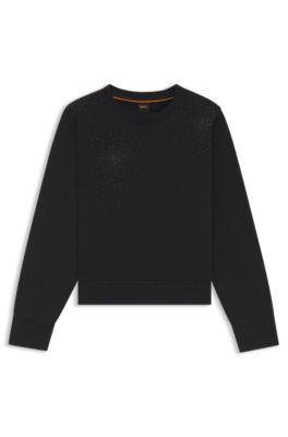 Crystal-artwork sweatshirt in cotton terry by HUGO BOSS