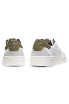 Cupsole sneakers with gold-printed logo by HUGO BOSS