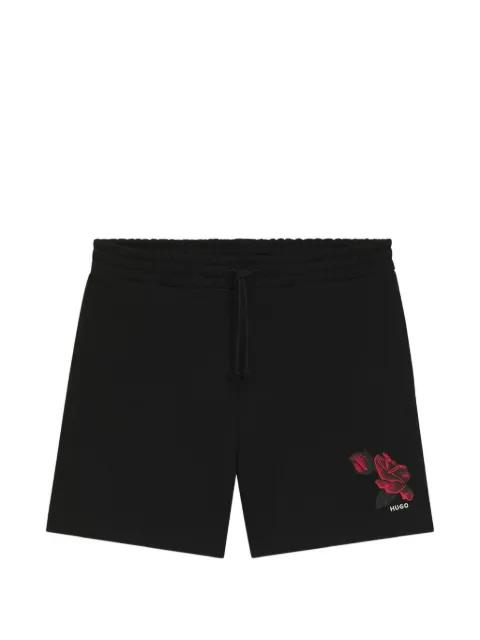 Dagety floral-print drawstring-fastening shorts by HUGO BOSS