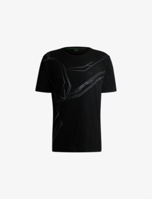 Degradé-Print Short-Sleeve Cotton-Jersey T-Shirt by HUGO BOSS