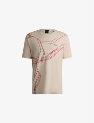 Degradé-Print Short-Sleeve Cotton-Jersey T-Shirt by HUGO BOSS