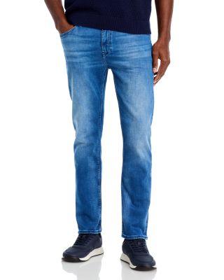 Delaware Slim Fit Jeans in Medium Blue by HUGO BOSS