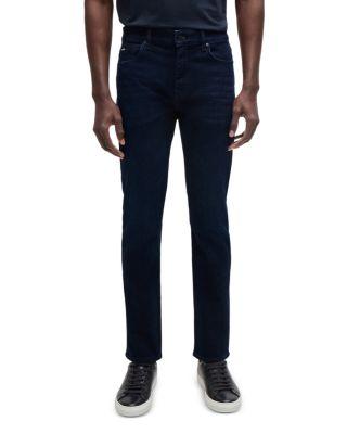 Delaware Slim Fit Jeans in Navy by HUGO BOSS