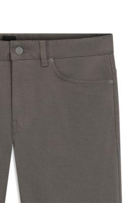 Delaware Slim-fit trousers in brushed satin by HUGO BOSS