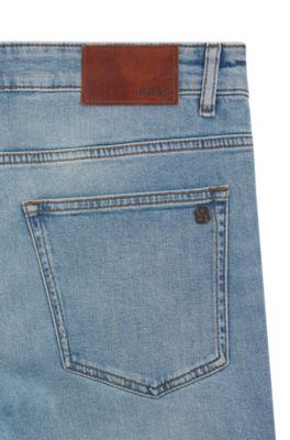 Delaware slim-fit jeans in blue comfort-stretch denim by HUGO BOSS