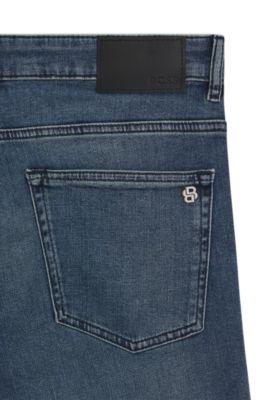 Delaware slim-fit jeans in blue comfort-stretch denim by HUGO BOSS