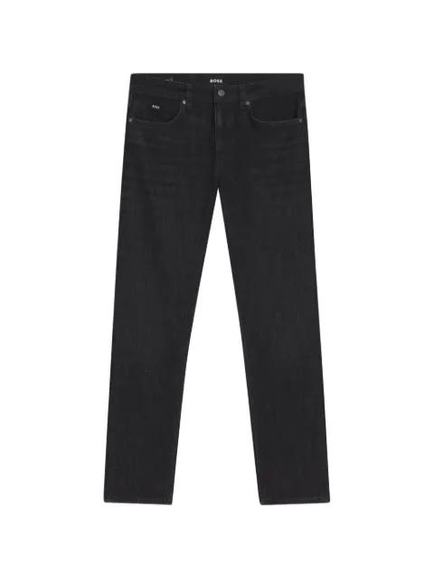 Delaware slim-fit jeans in grey wrinkle-resistant denim by HUGO BOSS