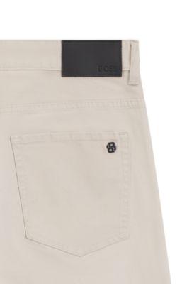 Delaware trousers in stretch-cotton canvas by HUGO BOSS