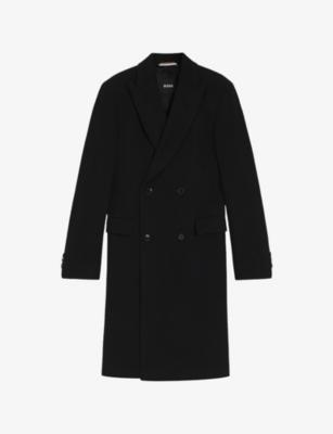 Double-Breasted Peak-Lapel Wool-Blend Coat by HUGO BOSS