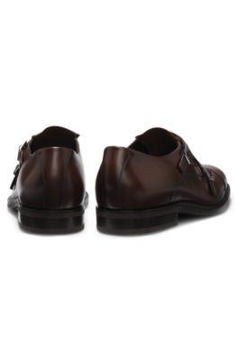 Double-strap monk shoes in leather by HUGO BOSS