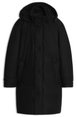 Down-filled parka in melange wool with detachable hood by HUGO BOSS