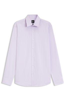 Easy-iron regular-fit shirt in stretch cotton by HUGO BOSS