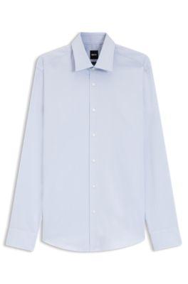 Easy-iron regular-fit shirt in stretch-cotton dobby by HUGO BOSS