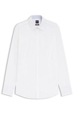 Easy-iron slim-fit shirt in stretch-cotton poplin by HUGO BOSS