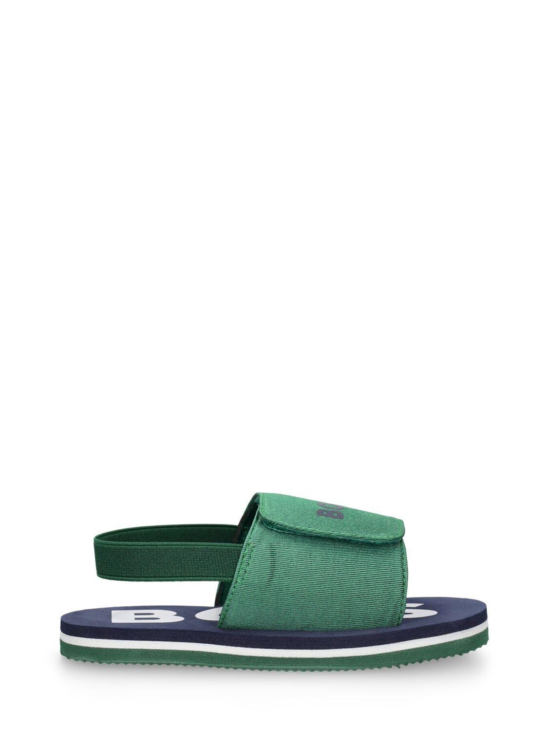 Elastic Strap Sandals W/ Logo by HUGO BOSS