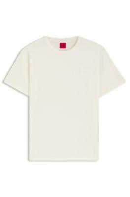 Embroidered-logo T-shirt in cotton jersey by HUGO BOSS
