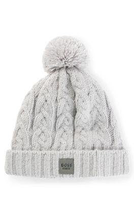 Equestrian lightweight bobble hat with fleece inner by HUGO BOSS