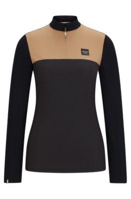 Equestrian training top with colour-blocking by HUGO BOSS