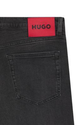 Extra-slim-fit jeans in gray stretch denim by HUGO BOSS