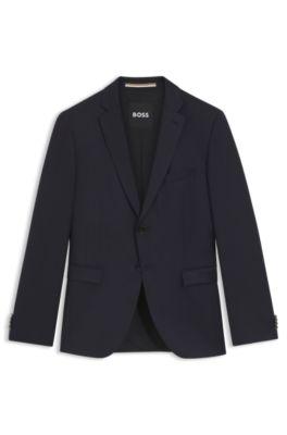 Extra-slim-fit suit jacket in virgin-wool serge by HUGO BOSS