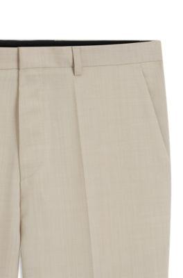 Extra-slim-fit trousers in wool-blend poplin by HUGO BOSS