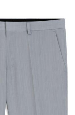 Extra-slim-fit trousers in wool-blend poplin by HUGO BOSS