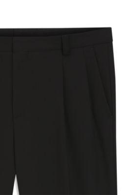 Extra-slim-fit trousers in wool-blend twill by HUGO BOSS