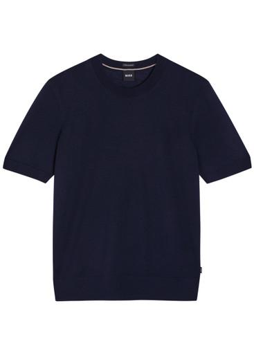 Fine-knit wool T-shirt by HUGO BOSS