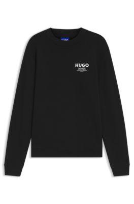 French-terry cotton sweatshirt with bold logo print by HUGO BOSS
