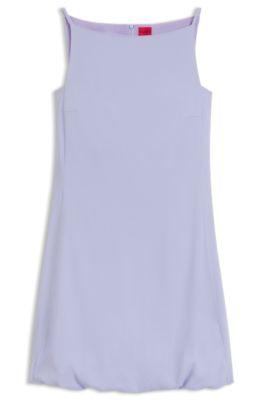 Front-pleat dress with balloon skirt by HUGO BOSS