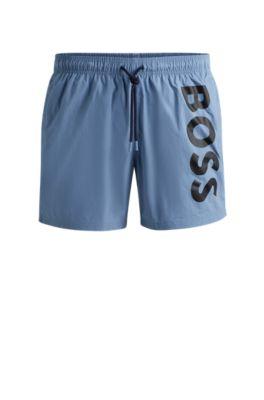 Fully lined swim shorts with logo print by HUGO BOSS