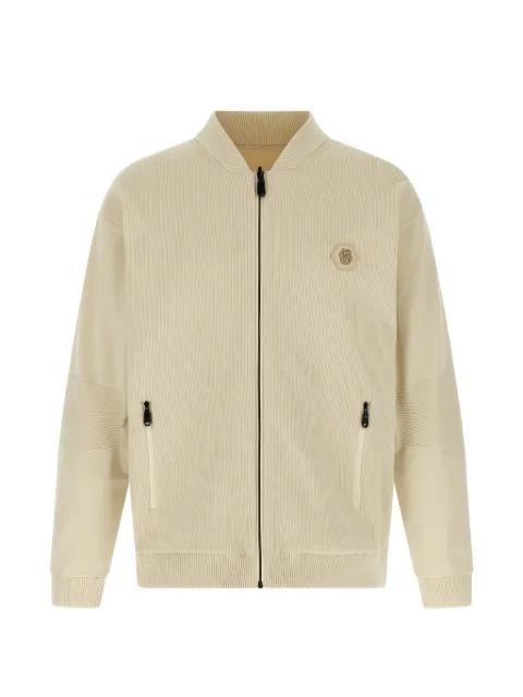Future ribbed zip-up bomber jacket by HUGO BOSS