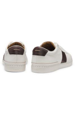 Gary leather sneakers with contrast side panel by HUGO BOSS