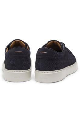 Gary trainers with woven suede uppers by HUGO BOSS
