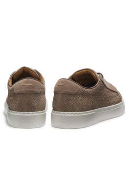 Gary trainers with woven suede uppers by HUGO BOSS