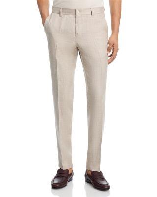 Genius Linen & Lyocell Hopsack Slim Fit Suit Pants by HUGO BOSS