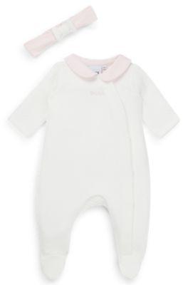 Gift-boxed sleepsuit and headband for babies by HUGO BOSS