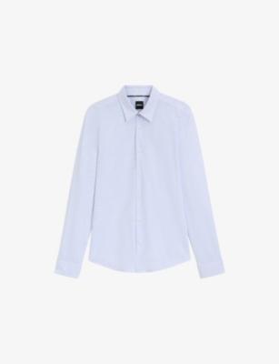 Graphic-Print Regular-Fit Stretch-Woven Shirt by HUGO BOSS