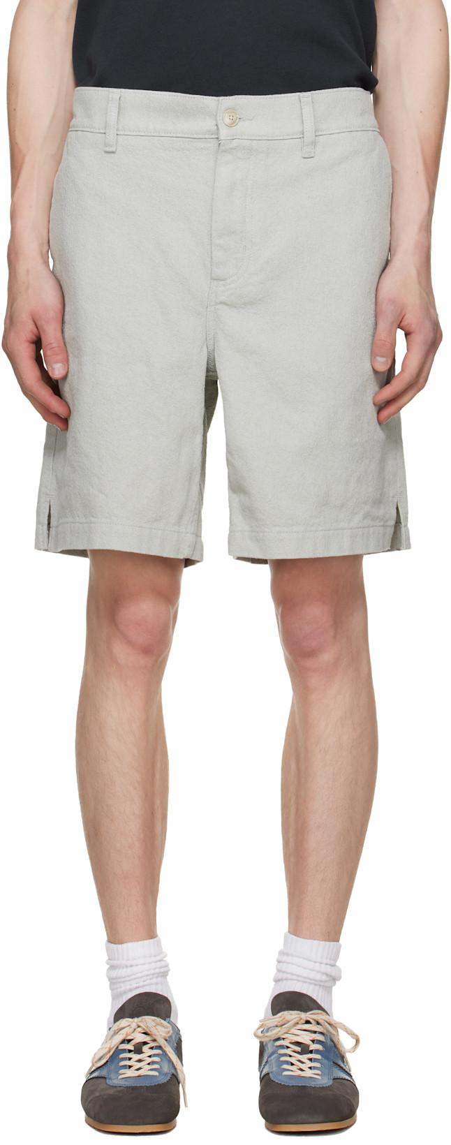 Green Elasticized Waistband Denim Shorts by HUGO BOSS