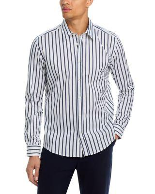 H Liam Kent Collar Regular Fit Button Down Shirt by HUGO BOSS