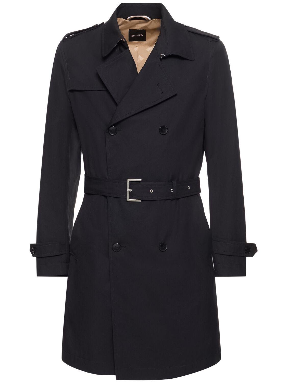 H-hyde Cotton Trench Coat by HUGO BOSS