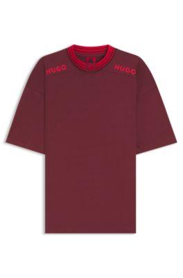 HUGO x RB cotton T-shirt with logos and tipping by HUGO BOSS
