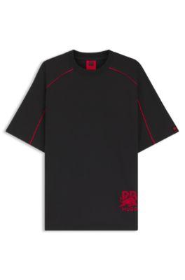 HUGO x RB cotton-blend T-shirt with contrast piping by HUGO BOSS