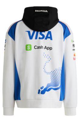 HUGO x VCARB zip-up fanwear hoodie with bull motif by HUGO BOSS