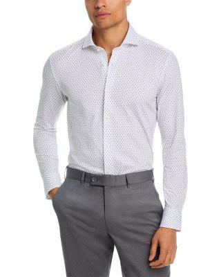 Hank Performance Spread Collar Slim Fit Button Down Shirt by HUGO BOSS