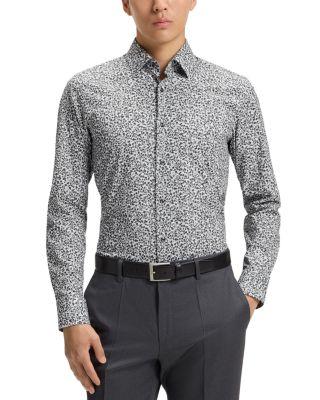 Hank Slim Fit Printed Button-Front Shirt by HUGO BOSS