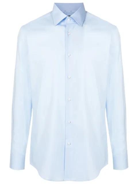 Hank long-sleeve cotton shirt by HUGO BOSS