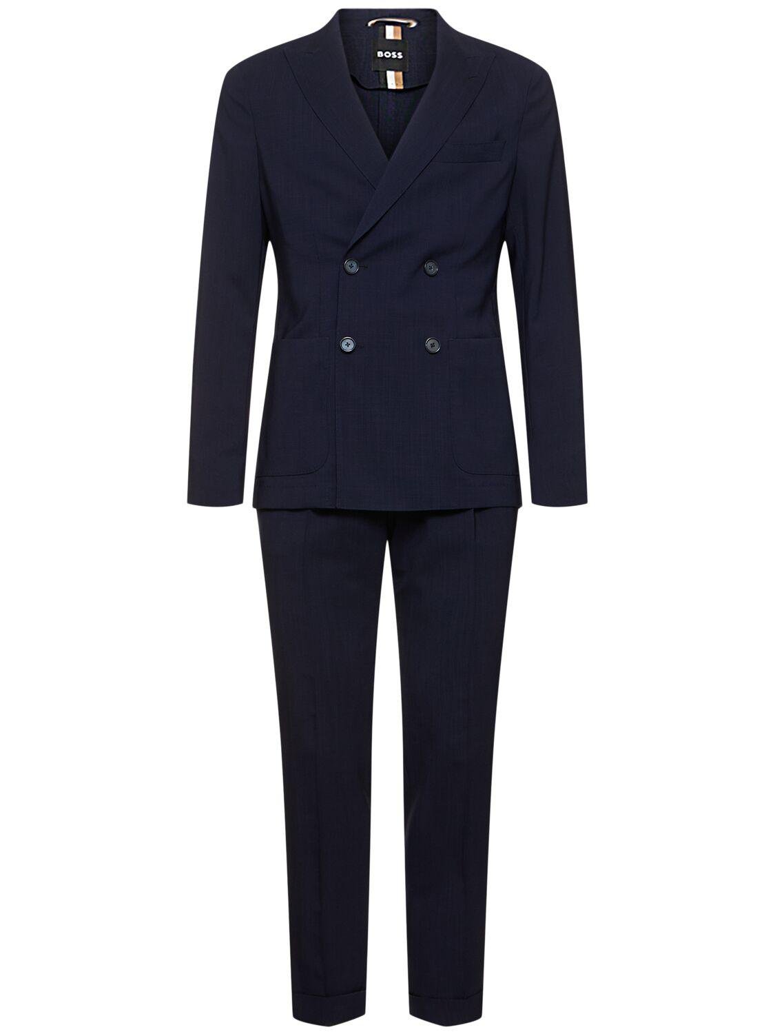 Hanry Double Breasted Wool Suit by HUGO BOSS